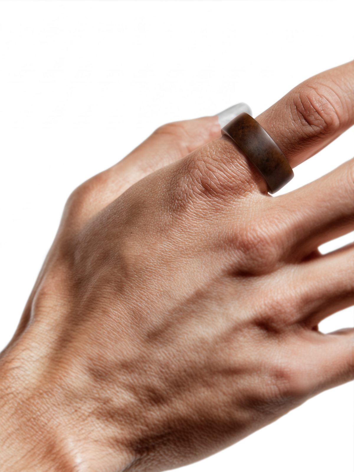 Tobacco Jade Ring